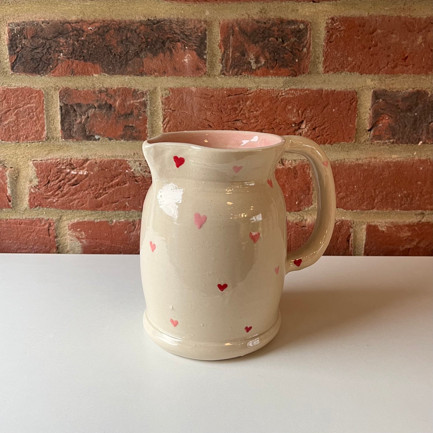 Pink hearts jug